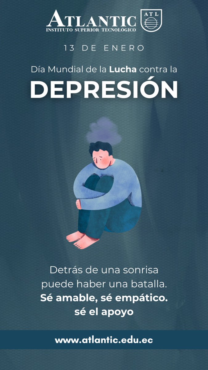 Unámonos al #DíaMundialContraLaDepresión. 💙

Desde el #InstitutoAtlantic 🔵🔴⚪ reafirmamos el compromiso de formar profesionales capaces de abordar esta problemática con sensibilidad y conocimiento. Juntos, construimos el camino hacia una sociedad más consciente y saludable.❤️‍🩹