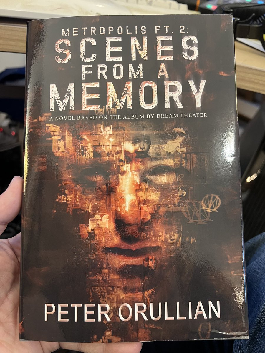 PeterOrullian's tweet photo. Just got this in the mail. This is not the collector’s edition. It’s a regular hardback. Some folks didn’t want or get the collector’s edition still wanted a hardback. So, it’s out there on Amazon and can be ordered through Barnes and Nobel, etc. #dreamtheater #scenesfromamemory https://t.co/V0uLN2OxWZ