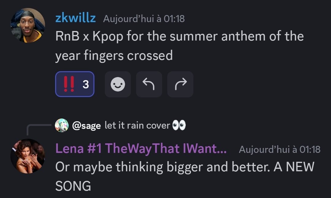 C'est zeekay qui a dit pas moi donc maintenant on attend !