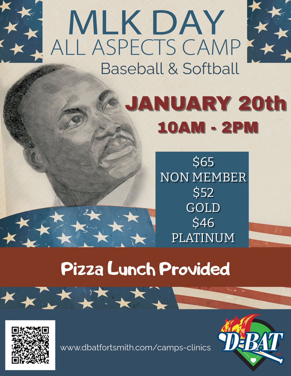 We have two exciting events coming up to chose from.  The season is almost here!  

Hitting clinic with the Fort Smith Marshall’s Hitting Coach:  app.dbathub.com/customers/141-…

MLK Camp:  app.dbathub.com/customers/141-…