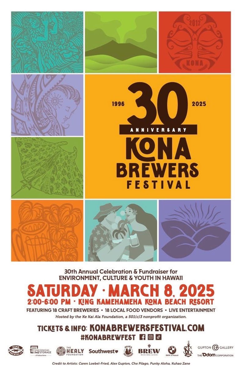 The Kona Brewers Festival Set to Celebrate 30 Years of Community and Craft! #kona #hawaiibeer #hawaiibeach 

konabrewersfestival.com/event/30th-ann…