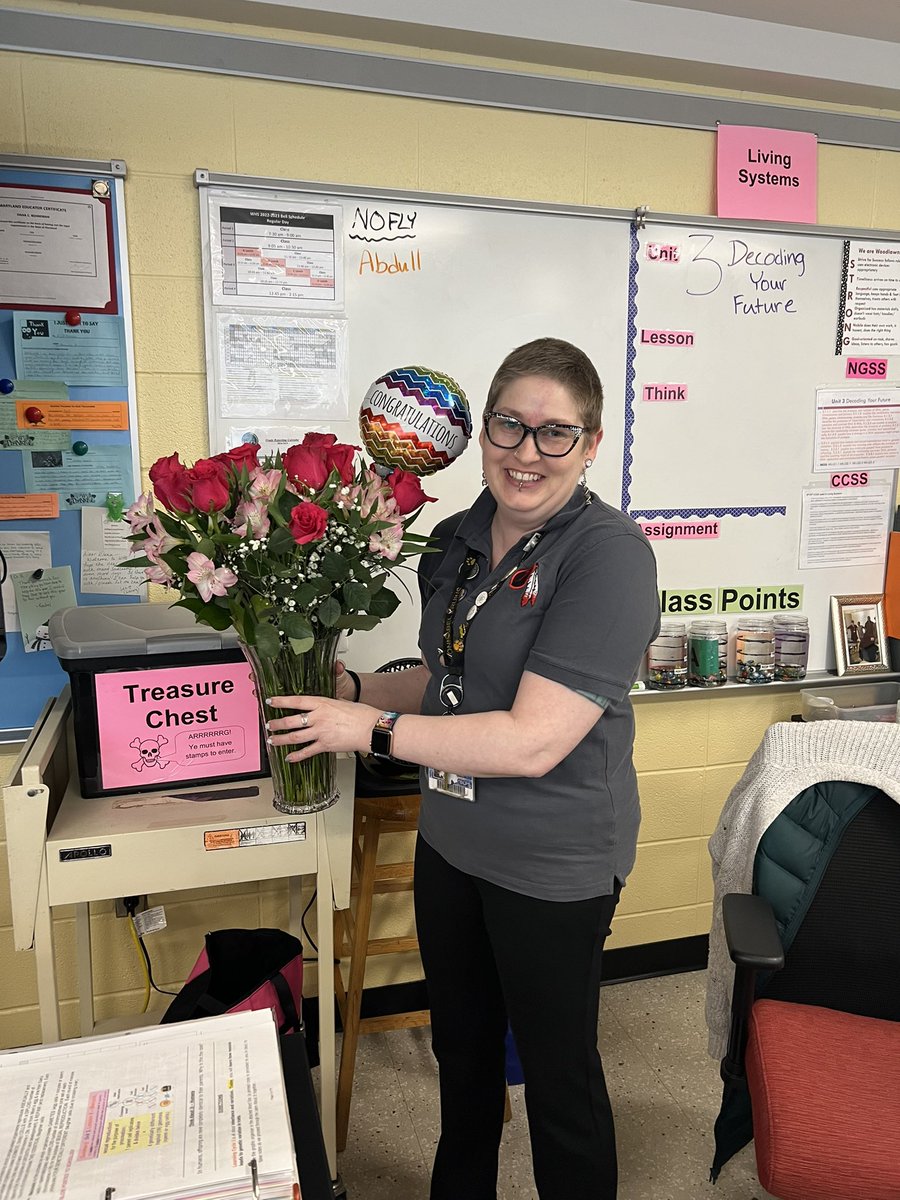 ashapraks's tweet photo. Congratulations to @WoodlawnHS_BCPS Teacher of the year 2024-25 Dr. Behneman! Thank you for your continued dedication and support to our scholars! @JamelJernigan @RisingMady17 @BrownSugarDiva7 @theetydscott #dedication #education #Inspiration https://t.co/hnx8xHkNSt