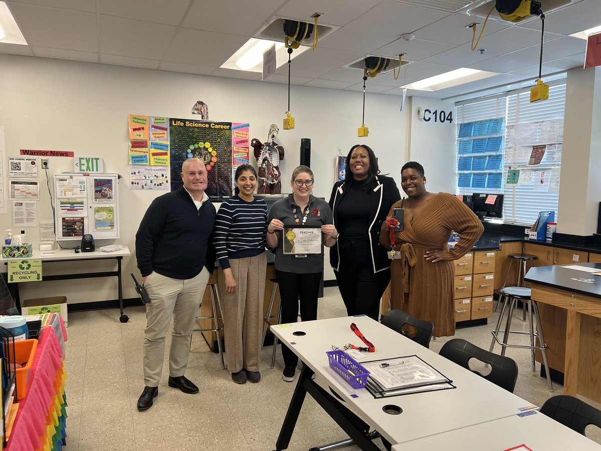 ashapraks's tweet photo. Congratulations to @WoodlawnHS_BCPS Teacher of the year 2024-25 Dr. Behneman! Thank you for your continued dedication and support to our scholars! @JamelJernigan @RisingMady17 @BrownSugarDiva7 @theetydscott #dedication #education #Inspiration https://t.co/hnx8xHkNSt