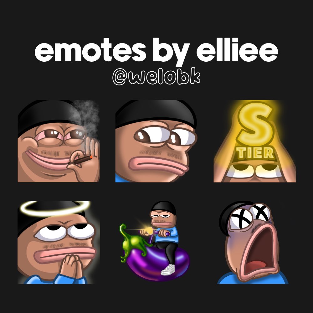 some of the new emotes i did for <a href="/WeloBk/">Welo 🌐</a> ! 🥇
