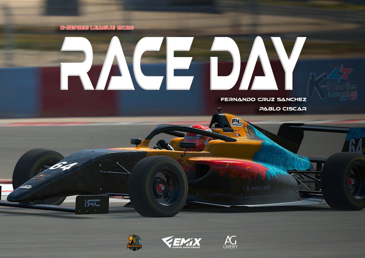 M4sked Devils eSports (@m4sked_devils) on Twitter photo #RaceDay 🏁
Turno para los F4 de la #Kseriesleague2k25 de <a href="/ktd_competicion/">KTD Competición</a> con 2⃣ coches en pista
📍 Watkins Glen
👤 <a href="/fer3c_14/">Fernandø</a>
👤 <a href="/Pavelsoad4/">Pablo Ciscar</a>
⏰ 21:50 Q
📺 twitch.tv/k_series_byktd
#GoDevils 😈 #RaceDay 🏁
Turno para los F4 de la #Kseriesleague2k25 de <a href="/ktd_competicion/">KTD Competición</a> con 2⃣ coches en pista
📍 Watkins Glen
👤 <a href="/fer3c_14/">Fernandø</a>
👤 <a href="/Pavelsoad4/">Pablo Ciscar</a>
⏰ 21:50 Q
📺 twitch.tv/k_series_byktd
#GoDevils 😈