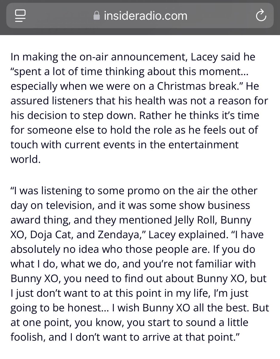 Shout out Bob of the syndicated “Bob and Sheri Show” — never once heard their show, but his retirement announcement is INCREDIBLE. I feel this SO hard!