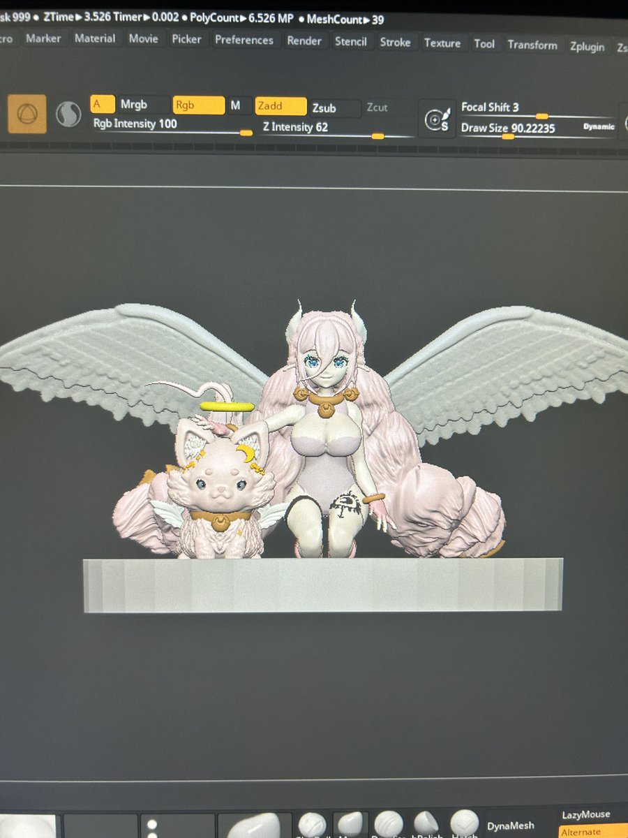 Axelcc3D's tweet photo. WIP of a sculpt Iโm making of @Rosebell_ART still lots more I wanna polish up yet.
#3dsculpting #zbrush #wip #vtuberart #artistsupport #practisemakesprogress #zbrushsculpt #Vtuber https://t.co/vp6GSWkjMA