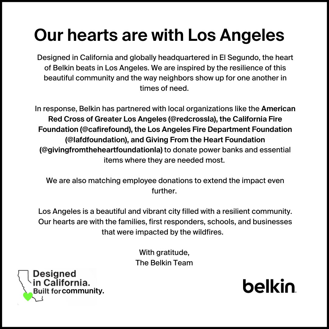 Belkin tweet media