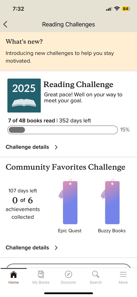 Sambo372's tweet photo. @goodreads Here’s a screenshot to show you what I mean. 2024 is old version. 2025 is new version. I just want to be able to view my friends’ challenges as well, instead of JUST mine. I love then new look and added bonus challenges. https://t.co/295JbMPxrs