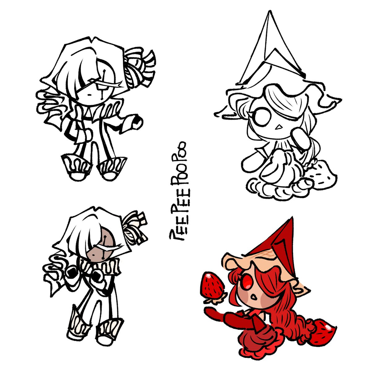 katypiller's tweet photo. Ribbon candy cookie and strawberry cone cookie
I thought of mimes and wizards

#cookierunoc https://t.co/L98Fpf12u3