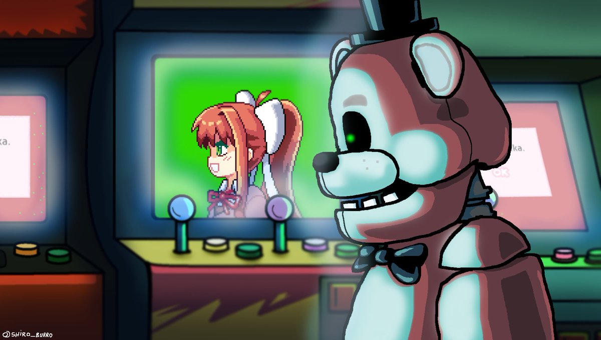 shiro_burro's tweet image. Freddy... are you okay?

#DDLC #DokiDokiLiteratureClub #monika #ddlcmonika  #fnaf
