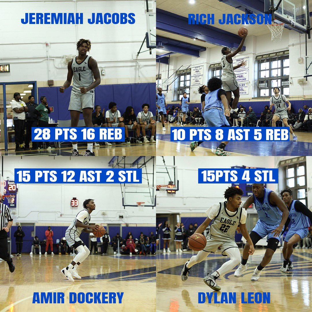 Eagle Brooklyn Basketball (@eagleacademybk) on Twitter photo Top performers from our 85-68 victory over Canarsie HS. <a href="/Jeremiahhvo/">Jeremiah Jacobs</a> <a href="/iamrichjack/">Rich Jackson</a> <a href="/hoodfavdylan/">hoodfavdylan</a> <a href="/mir_buckss/">Amir Dockery</a> Top performers from our 85-68 victory over Canarsie HS. <a href="/Jeremiahhvo/">Jeremiah Jacobs</a> <a href="/iamrichjack/">Rich Jackson</a> <a href="/hoodfavdylan/">hoodfavdylan</a> <a href="/mir_buckss/">Amir Dockery</a>
