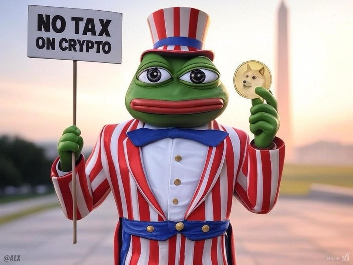 alx's tweet photo. @realDonaldTrump Mr. President — No Tax on Crypto! https://t.co/k1LdEeLgrb