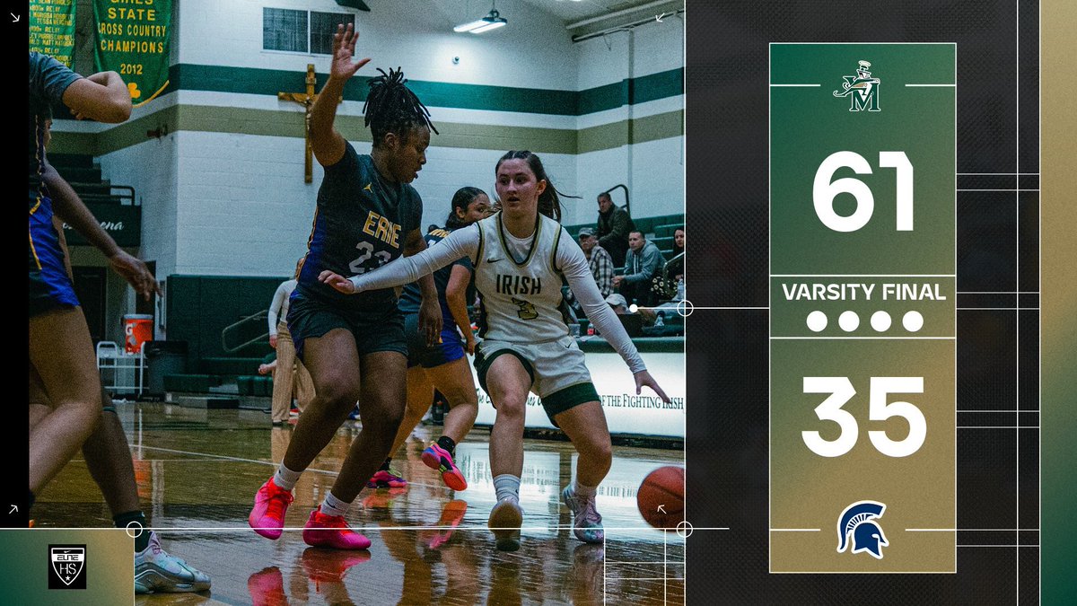 VARSITY DUB! 
Irish improve to 13-1 
#STVM 61 Richmond Heights 35. Final. 
Batchik 19pts 
Lawrence 14pts 
Cornute 6pts 
Ferguson 6pts 
Smith 6pts 
Albertson 5pts 
Fleetwood 5pts #WeOverMe