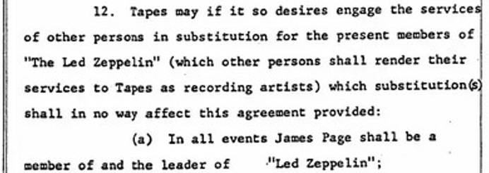 On this day in 1969 Led Zeppelin, last band of the 60s / first (and best?) band of the 70s, released their debut. Factoids from their record contract: the advance was $104,100 (about $930,000 today) and Jimmy Page was the only person who *had* to be a member of "The Led Zeppelin"