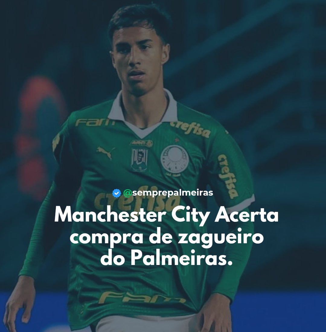 GS_PALMEIRAS's tweet photo. Vitor Reis para o Manchester City, lá vamos nós 

Acordo verbal fechado agora mesmo com o Palmeiras sobre pacote abaixo de € 40 milhões de taxa... e o City quer que seja uma transferência IMEDIATA!

V Reis passará por exames médicos e assinatura de contrato.

🗞️ @FabrizioRomano https://t.co/dgelNIw8ot