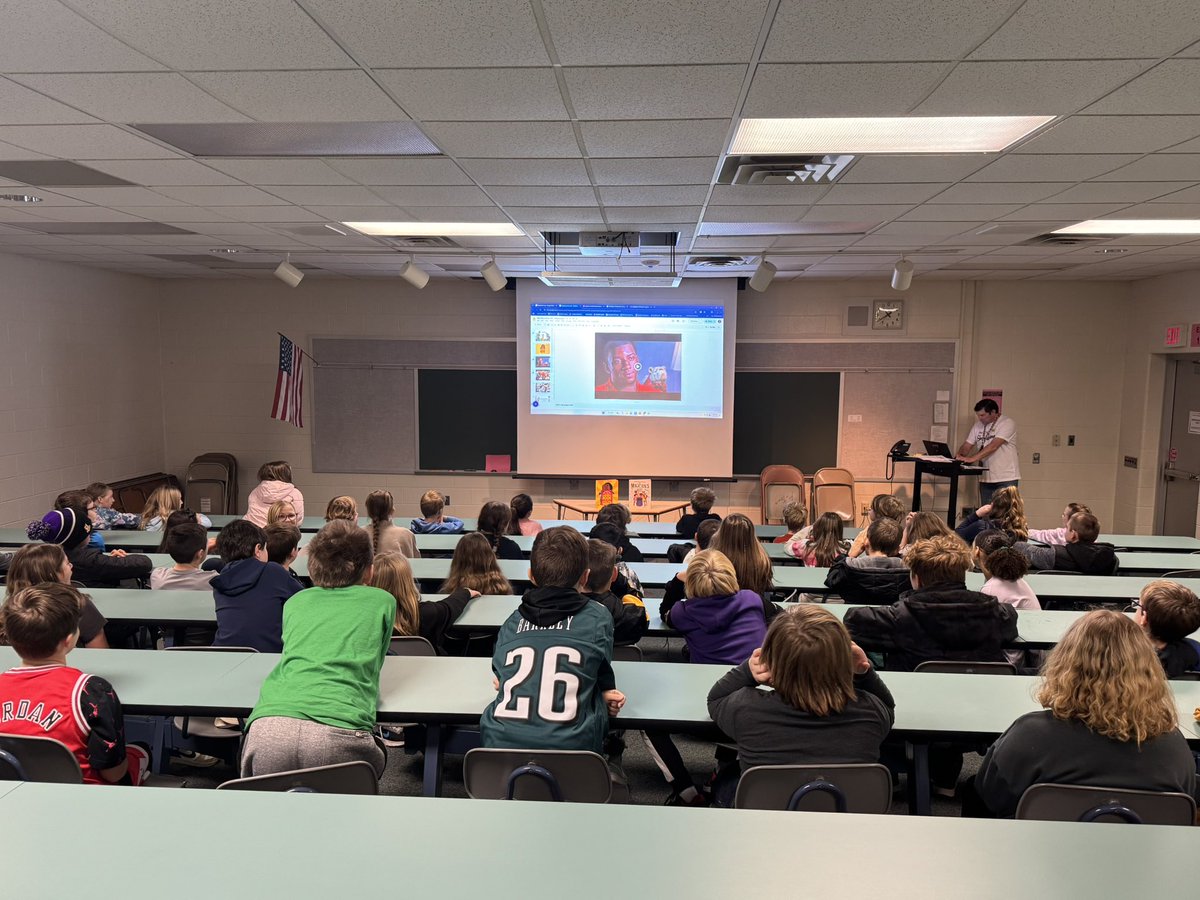 MrWessnerFOT's tweet photo. Kick-off for Read Bowl XIII!  Always a joy to share the uplifting and inspirational story of Malcolm Mitchell and @ReadWithMalcolm with our 4th graders every year…now, let’s get busy reading and maybe even bring that championship to PA! https://t.co/7AcPgTEHyD