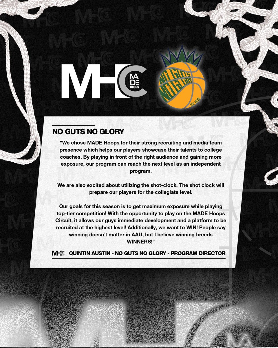 madehoops's tweet photo. North Carolina is in the building!! Excited to welcome No Guts No Glory to MHC 🤝 https://t.co/C4FhhtAXlh