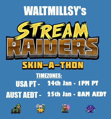 Come join me for the first Stream raider skina-thon of 2025, more details to follow. #streamraiders #captainTV