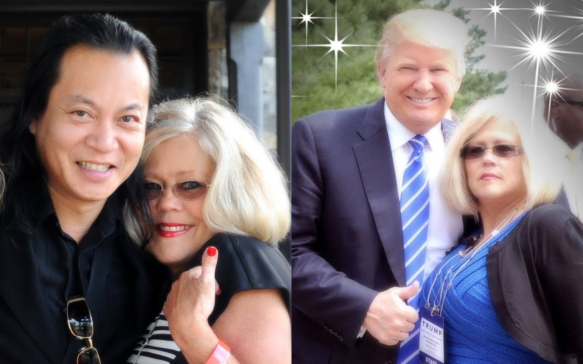 GeneHoPhoto's tweet photo. Just heard about the passing of Gerri McDaniel. This is me and Gerri and the pic I took of her and Trump. Ok… Gerri orchestrated Newt Gingrich’s SC Presidential Primary win way back when. When Trump first started his Presidential Run in 2015 – he asked Newt who he should hire to win South Carolina. Newt said Gerri. So, Trump hired Gerri and Gerri hired me to do the photography. And that’s how ALL this began for me with Trump. I am saddened by her passing and America and MAGA Nation should mourn with me. Sad day.