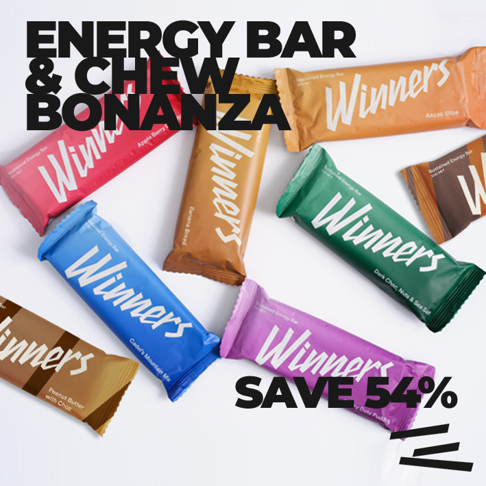 Our Hot Summer Specials are on now, providing special pricing across our range of Energy Bars and Chews - including 48 x Energy Bars for $66 (Save 54%)!

Head to winnersbars.com.au for full details. Offer is strictly limited while stocks last.