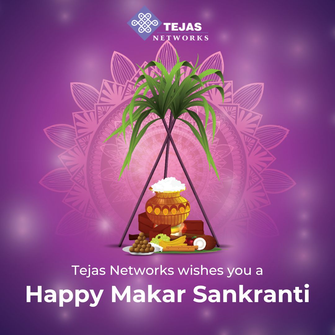 TejasN_Official's tweet photo. 🌼 Wishing everyone a joyful Makar Sankranti from all of us at Tejas Networks!
 
As we celebrate this festival of harvest and new beginnings, may your days be filled with happiness, prosperity, and the warmth of togetherness. https://t.co/LxQr4DSk8m