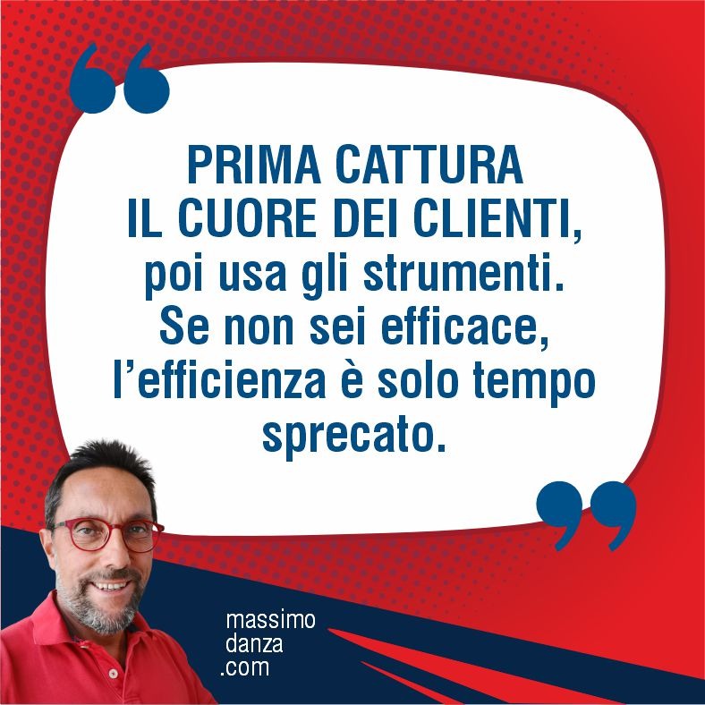 DanzaMassimo's tweet image. Studia ciò che crea il legame che porta un #cliente a #fidarsi di te. 𝐋’#𝐞𝐟𝐟𝐢𝐜𝐚𝐜𝐢𝐚 𝐞̀ 𝐢𝐥 𝐜𝐮𝐨𝐫𝐞. 𝐋’#𝐞𝐟𝐟𝐢𝐜𝐢𝐞𝐧𝐳𝐚 𝐞̀ 𝐢𝐥 𝐦𝐨𝐭𝐨𝐫𝐞. 
𝐌𝐚 𝐬𝐞𝐧𝐳𝐚 𝐮𝐧 𝐜𝐮𝐨𝐫𝐞 𝐜𝐡𝐞 𝐛𝐚𝐭𝐭𝐞, 𝐧𝐞𝐬𝐬𝐮𝐧 𝐦𝐨𝐭𝐨𝐫𝐞 𝐭𝐢 𝐩𝐨𝐫𝐭𝐞𝐫𝐚̀ 𝐥𝐨𝐧𝐭𝐚𝐧𝐨.