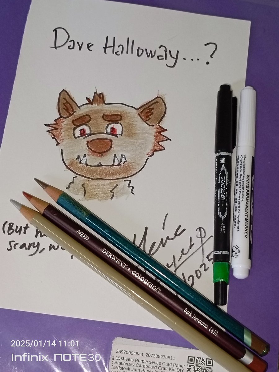 AndyAwoo_Arts's tweet photo. My first art in 2025 !
Dave Halloway from Password VN.
Cause I love yeens !

150gsm off-white drawing paper A5 size
Derwent Coloursoft C610 Dark Terracotta
Derwent Artist 5500 Vandyke Brown
Derwent Artist 7000 French Grey
Black fineliner
White marker

FA : https://t.co/JOuQLwsO4t https://t.co/1u4UaRcMQo