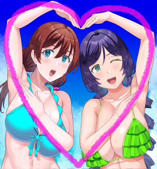 #寒い時こそ水着絵を貼ろう 