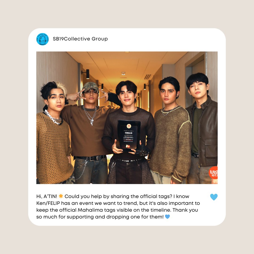 SB19CG's tweet photo. Once you see this, please drop the official tags with at least 3 words. Tnx A'TIN! 

#SB19 @SB19Official https://t.co/SwaULst0VX