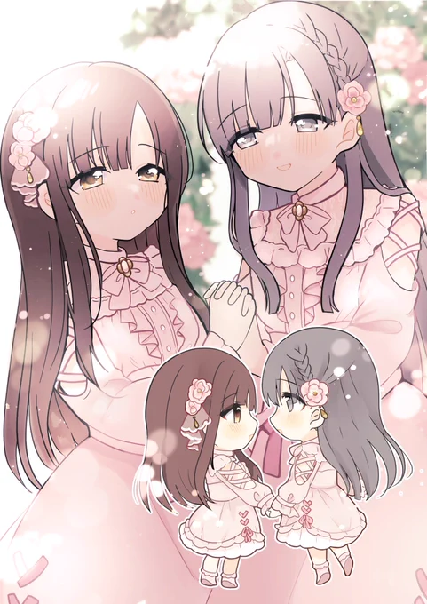 skebで描いたRêve Purの2人依頼ありがとうございました! 