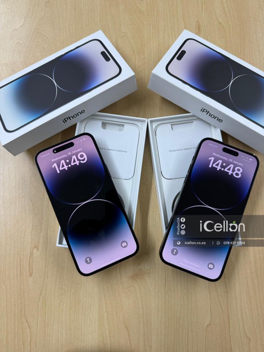 iCellonSA's tweet image. iPhone 14 Pro Max 128GB on SALE for only R14799
WhatsApp us at wa.me/27786378704 or visit our online shop at icellon.co.za
—————————————————
#Preowned #iphone14promax