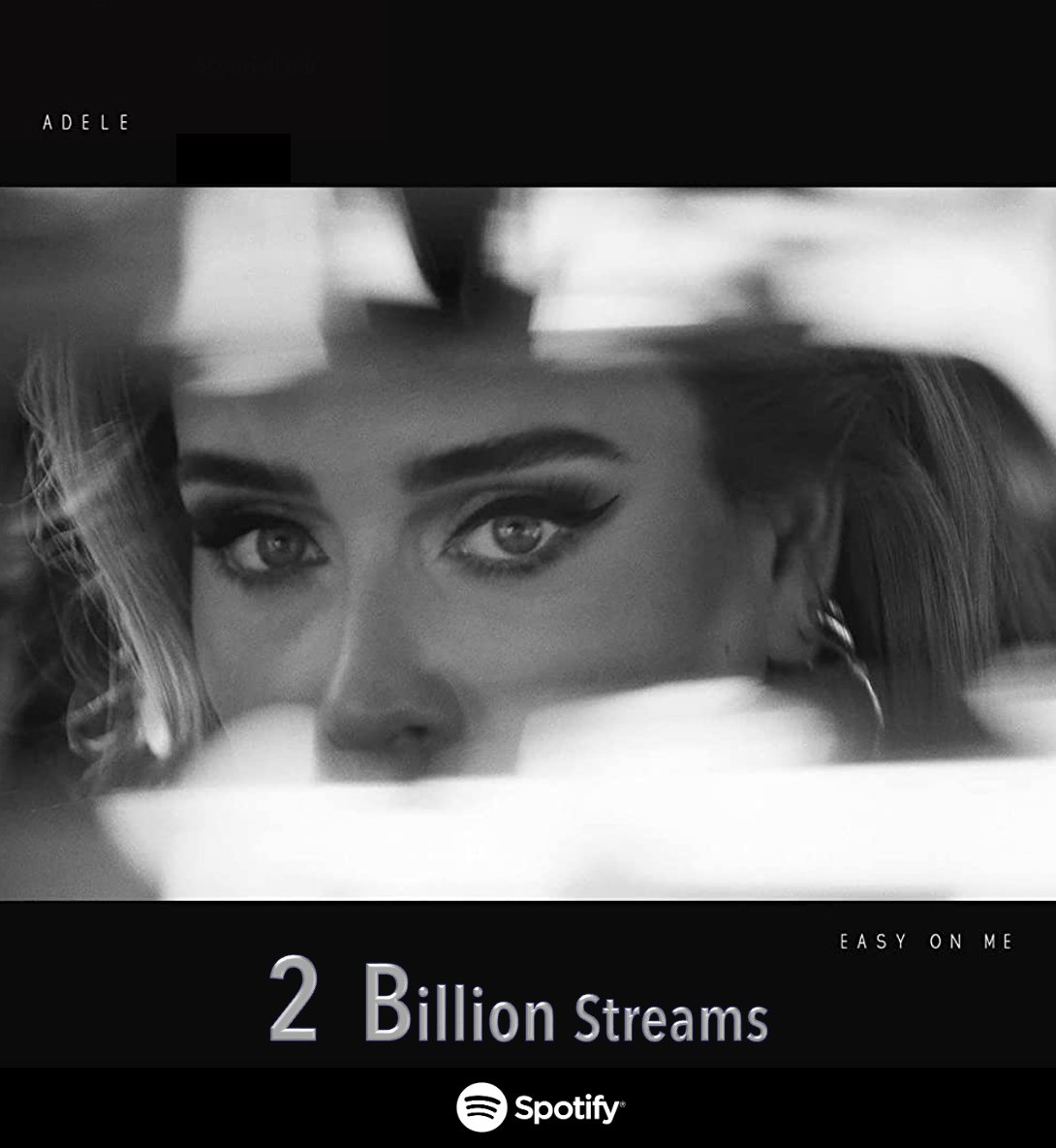 WORLDMUSICAWARD's tweet photo. #Adele's "Easy On Me" has surpassed 2 BILLION streams on Spotify! It's her 3rd song to reach this Milestone!💪👩‍🎤💥2⃣🅱️🎧✖️🥉🎶👑❤️‍🔥 https://t.co/BQUnYvQRpP