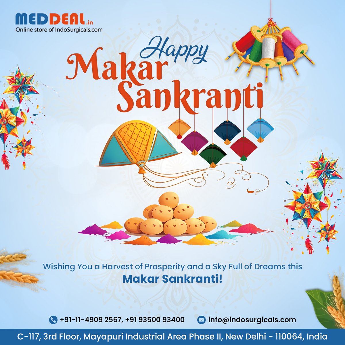 meddeal's tweet photo. 🌞✨ 𝐇𝐚𝐩𝐩𝐲 𝐌𝐚𝐤𝐚𝐫 𝐒𝐚𝐧𝐤𝐫��𝐧𝐭𝐢! ✨🌞

May this festival bring you abundant joy, health, and success.
Celebrate the harvest season with love and positivity!

#MakarSankranti #HarvestFestival #MedDeal https://t.co/AFKbiHHaVr