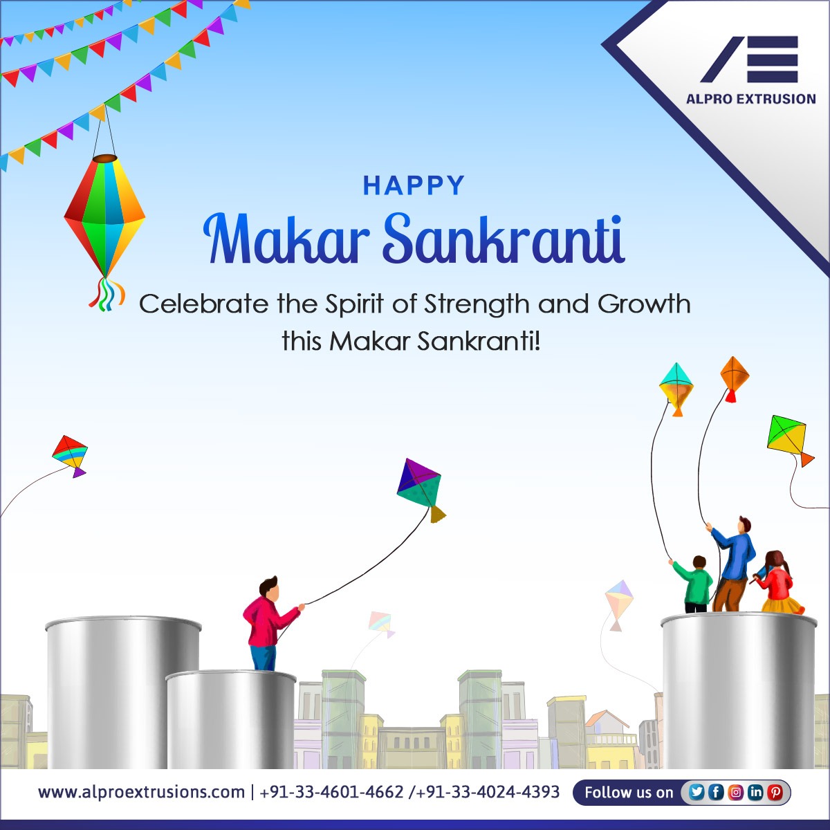 Alpro_Extrusion's tweet image. Wishing you a joyous Makar Sankranti! May the festival's warmth and light inspire new heights of success and innovation.

Contact us today!  Visit our website alproextrusions.com for more details.

#AluminiumExtrusion #EcoFriendlySolutions #DurabilityAndDesign #MakarSankranti