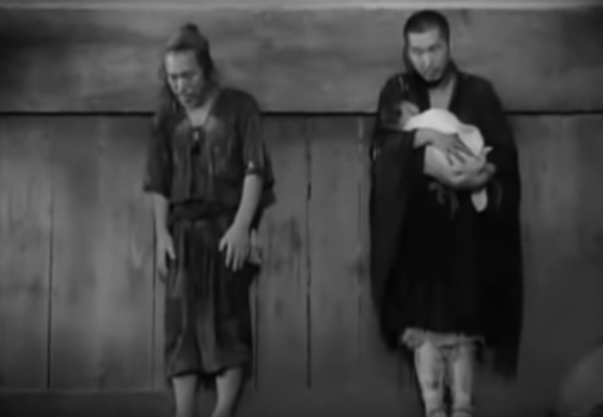 The image near the end of Rashomon of the monk holding the baby makes me think of the “virgin father,” which I have never encountered anywhere previously but, now that I’ve seen it, seems like an obvious inversion. In any case it is a gorgeous image.