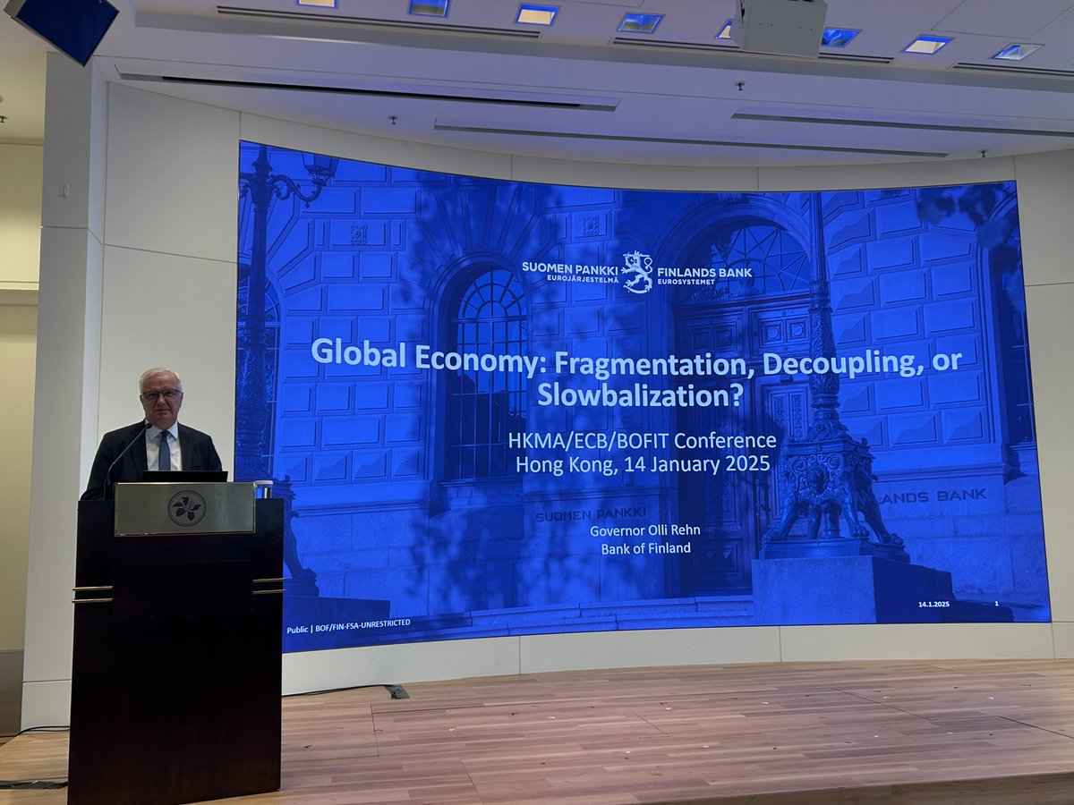 Is there evidence of economic fragmentation and what consequences do geopolitical shocks have on global economy?
In my keynote speech at the Europe, Asia and the Changing Global Economy -conference, I reflect on how the global economy is transforming.
suomenpankki.fi/fi/ajankohtais…