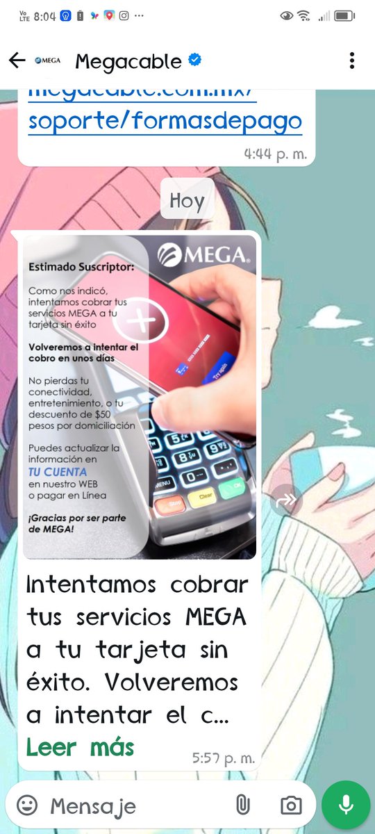 CorellyS's tweet photo. @Megacable ¿porqué desean cobrarme si desde hace una semana pagué? https://t.co/ocUIUjPD8L