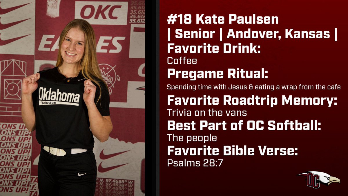 OCeaglesSB's tweet photo. #RosterCountdown continues with Senior, Kate Paulsen! One day closer to the beginning of a memorable season 🦅❤️ #TalonsUp #18Days https://t.co/jUzOGRq5R2