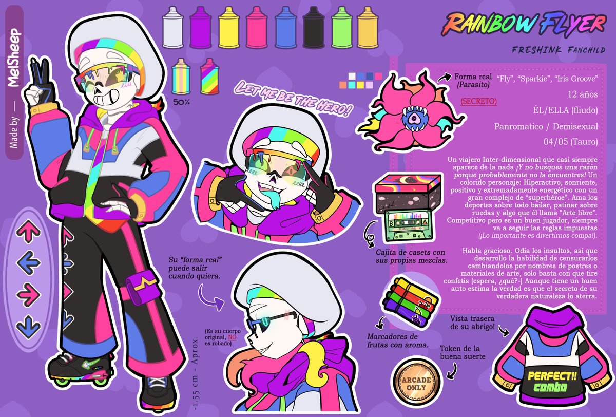 Dramatic_Bones's tweet photo. Presentando a uno de los bebés más traviesos y divertido, Rainbow Flyer!!! Este adorable fanchild tan único es nada mas y nada menos que hijo de Fresh e Ink💖🌈🖌️ 

#fanchild #undertaleAU #inksans #freshsans #BoneyBouquet #undertale #sanscest #freshink https://t.co/MFroKNYIgU