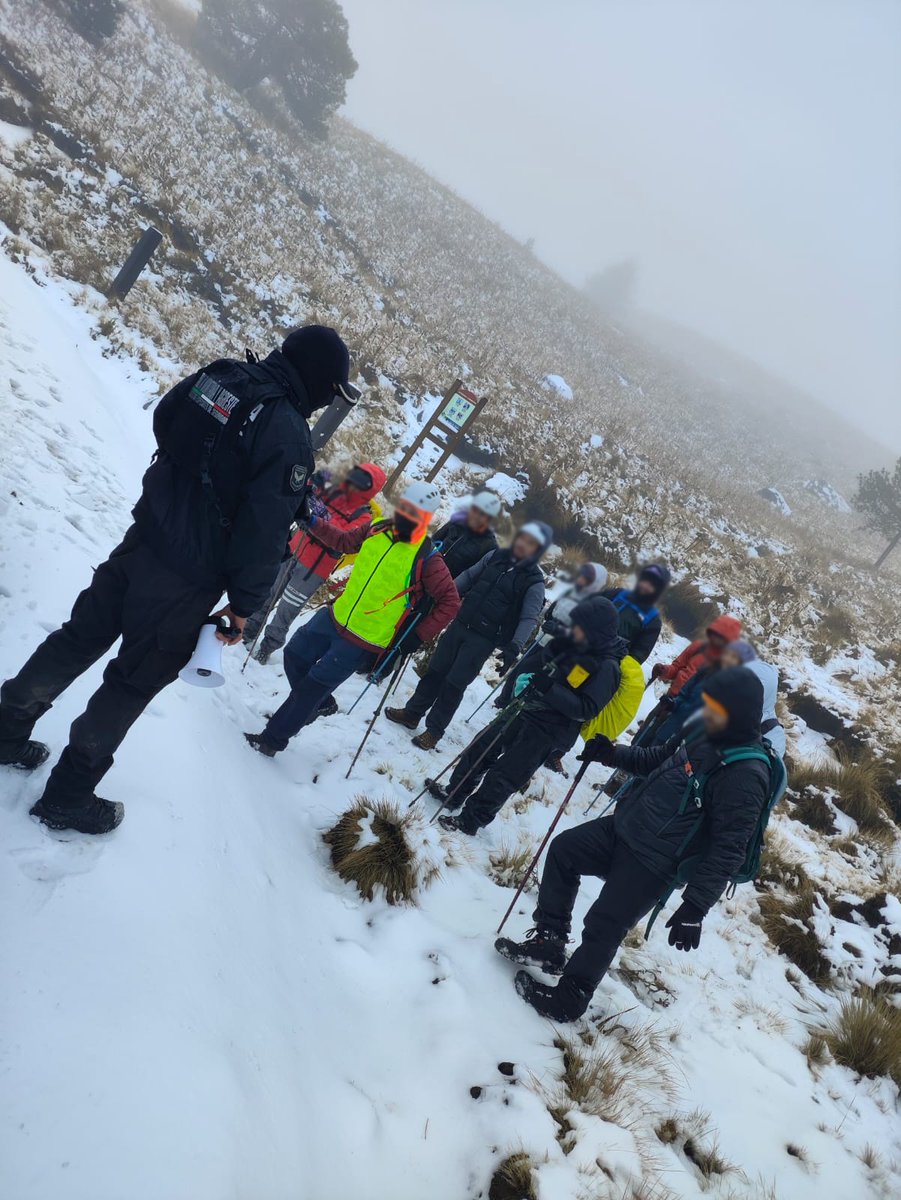 diario24horas's tweet photo. ❄️ ¡Nieve en el #EdoMex! 🏔 Casi 24 mil visitantes tras la segunda NEVADA en zonas altas del Estado de México.

El Nevado de Toluca, la reserva Iztaccíhuatl-Popocatépetl, el Paso de Cortés y volcán Xinantecátl se vistieron de blanco, sin embargo, autoridades acudieron para prevenir a los turistas o, en su caso, restringir el acceso

https://t.co/S0MNUeDZAz

Foto: Policía del Estado de México