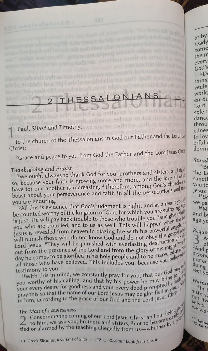 TheMercius's tweet image. Faith Through Challenges: Lessons from 2 Thessalonians

1) Stand firm in faith (2:15)
2) Be persistent in doing good (3:13)
3) Trust God's perfect justice (1:6)

Stay faithful, live righteously, and trust His plan. Which lesson inspires you most today? #FaithJourney #BibleLessons