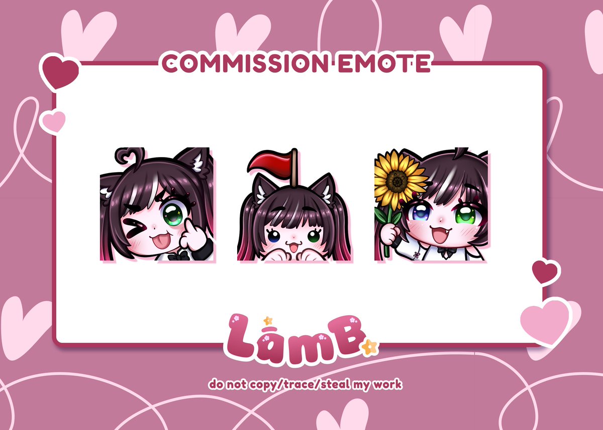 🌸✨Otro post UwU🌸✨
Comisión de @/DARKNEXX10 para @/YuemiHori , unos emotesitos kawaii 

#emoteartist #vgen #DigitalArtist #CLIPSTUDIO