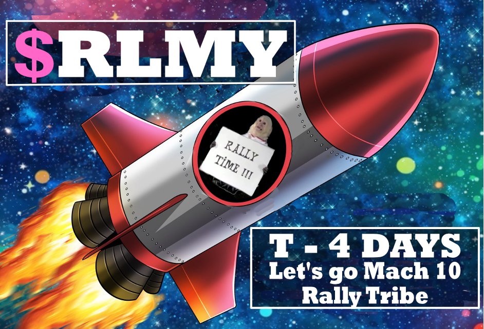 rallytimemonkey's tweet photo. 🚀🐒 T-4 DAYS and $RLMY is ready to go Mach 10! The engines are roaring, the countdown has started, and the Rally Tribe is locked in.

This isn’t just a launch—it’s a liftoff to greatness. Are you ready to fly? 🌌🔥💰

#RallyMonkey #CryptoHype #CountdownToLaunch https://t.co/u0IvZBip6E