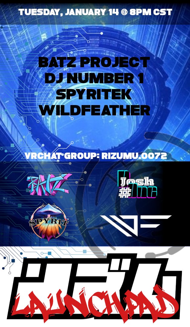 Every month we do an event to onboard new-to-Rizumu DJs. You should definitely come join us! 

#PLUR #vrchat 

Join the VRChat group:  vrc.group/RIZUMU.0072