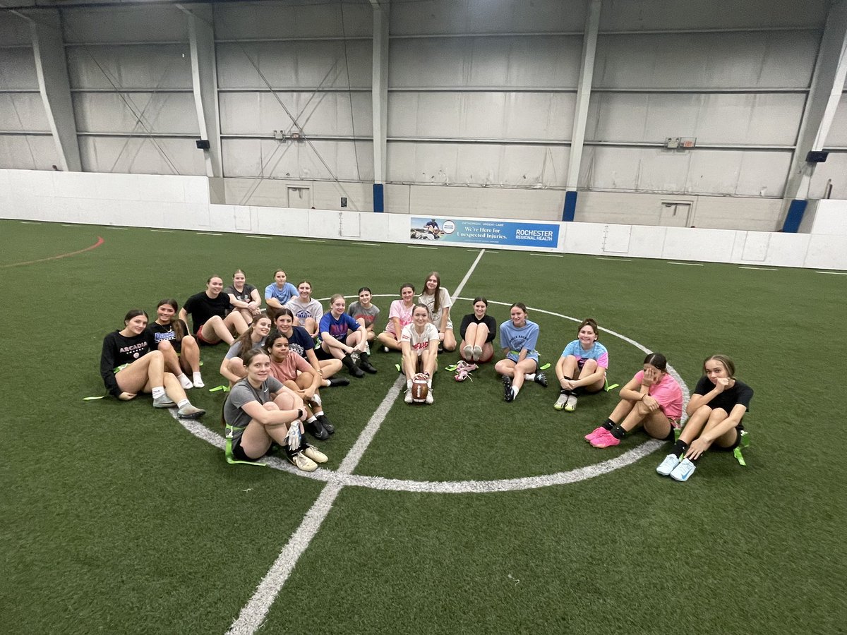CoachLapinski's tweet photo. Another night in the books for Greece Arcadia Flag Football. Relentless effort builds strong character. Thanks to our coaches who came out tonight. Looking forward to next week. #WriteTheScript #RelentlessEffort https://t.co/bshKnlw9GS