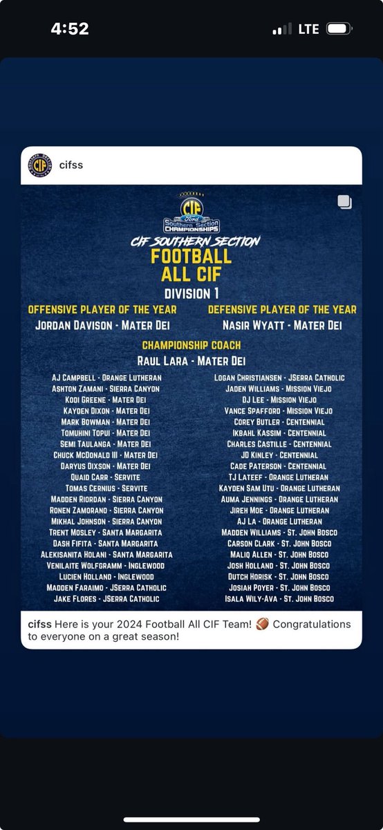 Ashton Zamani 5⭐️ (@ashton_zamani) on Twitter photo Honored to be named to the All CIF Team Division 1 <a href="/SierraCanyonFB/">Sierra Canyon FBall</a> <a href="/Chris_Sailer/">Chris Sailer Kicking</a> <a href="/3PointKicking/">3Point Kicking</a> <a href="/bruce_bible/">Bruce Bible</a> <a href="/Tarek_Fattal/">Tarek Fattal</a> <a href="/GregBiggins/">Greg Biggins</a> <a href="/UCLAFootball/">UCLA Football</a> <a href="/COACHSTACE_/">Stacey Ford</a> Honored to be named to the All CIF Team Division 1 <a href="/SierraCanyonFB/">Sierra Canyon FBall</a> <a href="/Chris_Sailer/">Chris Sailer Kicking</a> <a href="/3PointKicking/">3Point Kicking</a> <a href="/bruce_bible/">Bruce Bible</a> <a href="/Tarek_Fattal/">Tarek Fattal</a> <a href="/GregBiggins/">Greg Biggins</a> <a href="/UCLAFootball/">UCLA Football</a> <a href="/COACHSTACE_/">Stacey Ford</a>