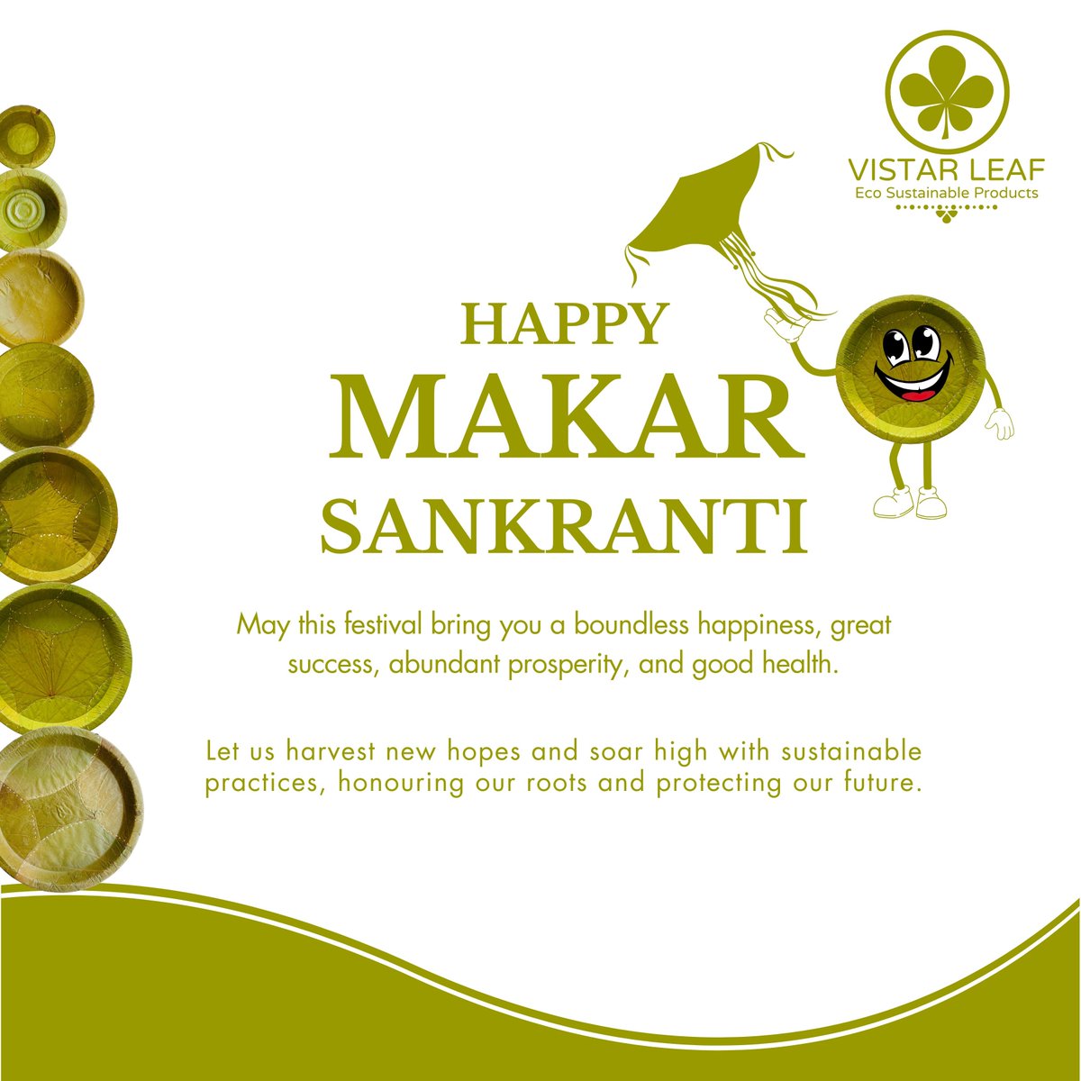 VistarLeaf's tweet photo. ✨ Happy Makar Sankranthi 🌾🌱🪴
.
.
#vistarleaf #plate #bowl #sankranti #festival #celebrations #village #sustainability #circulareconomy #khammam #khammamcity #telangana #india https://t.co/wSEynMVQWD