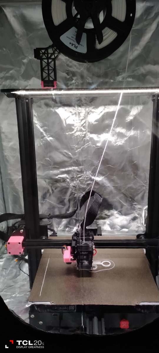 Magical_Flame's tweet photo. got my #3dprinter up and going with all the fancy upgrades. and figured out how to do the timelapse thing with the sonic pad. #ender3maxneo #spritepro #ender3 #3DPrinting https://t.co/LKJnDnN3bn