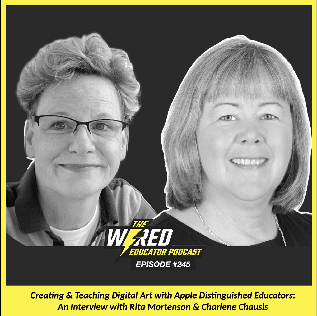 Perfect for your commute! 🛻💨⚡️New! The Wired Educator Podcast  Episode 245 “Creating and Teaching Digital Art with Apple Distinguished Educators Rita Mortenson and Charlene Chausis”⚡️ wp.me/p1fgiA-Al ⚡️Apple: podcasts.apple.com/us/podcast/the… ⚡️Spotify: open.spotify.com/episode/6hjJqj…
